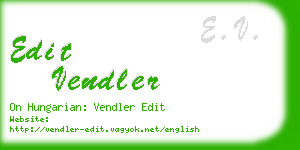edit vendler business card